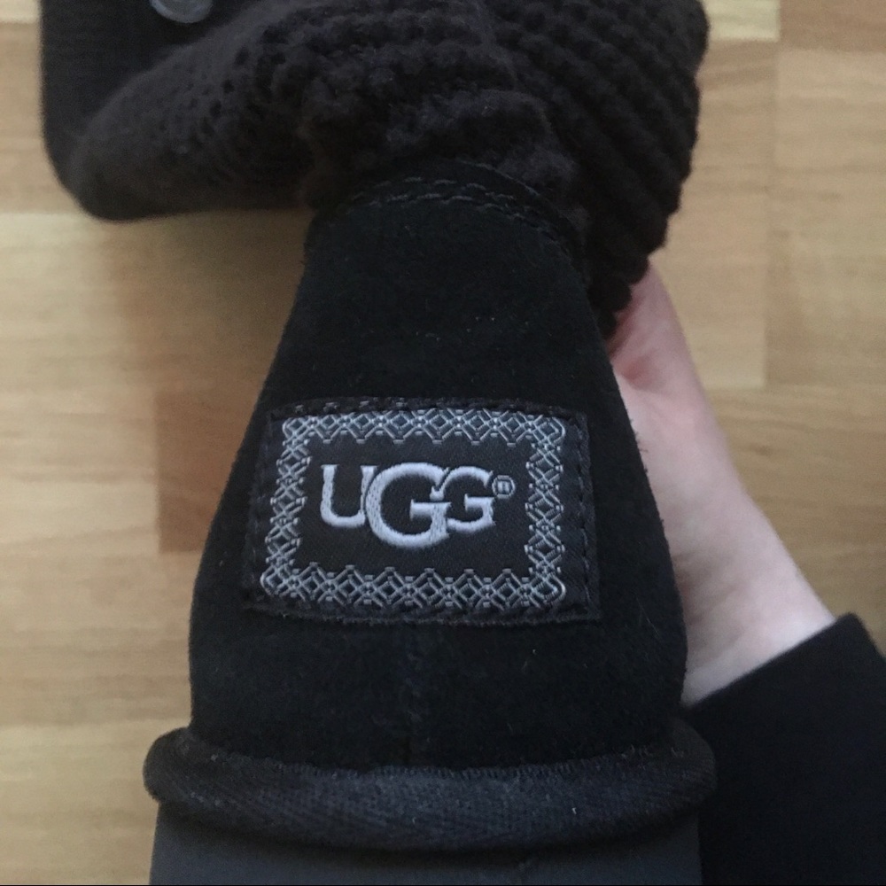 UGG black purl knit boots - Picture 8 of 8